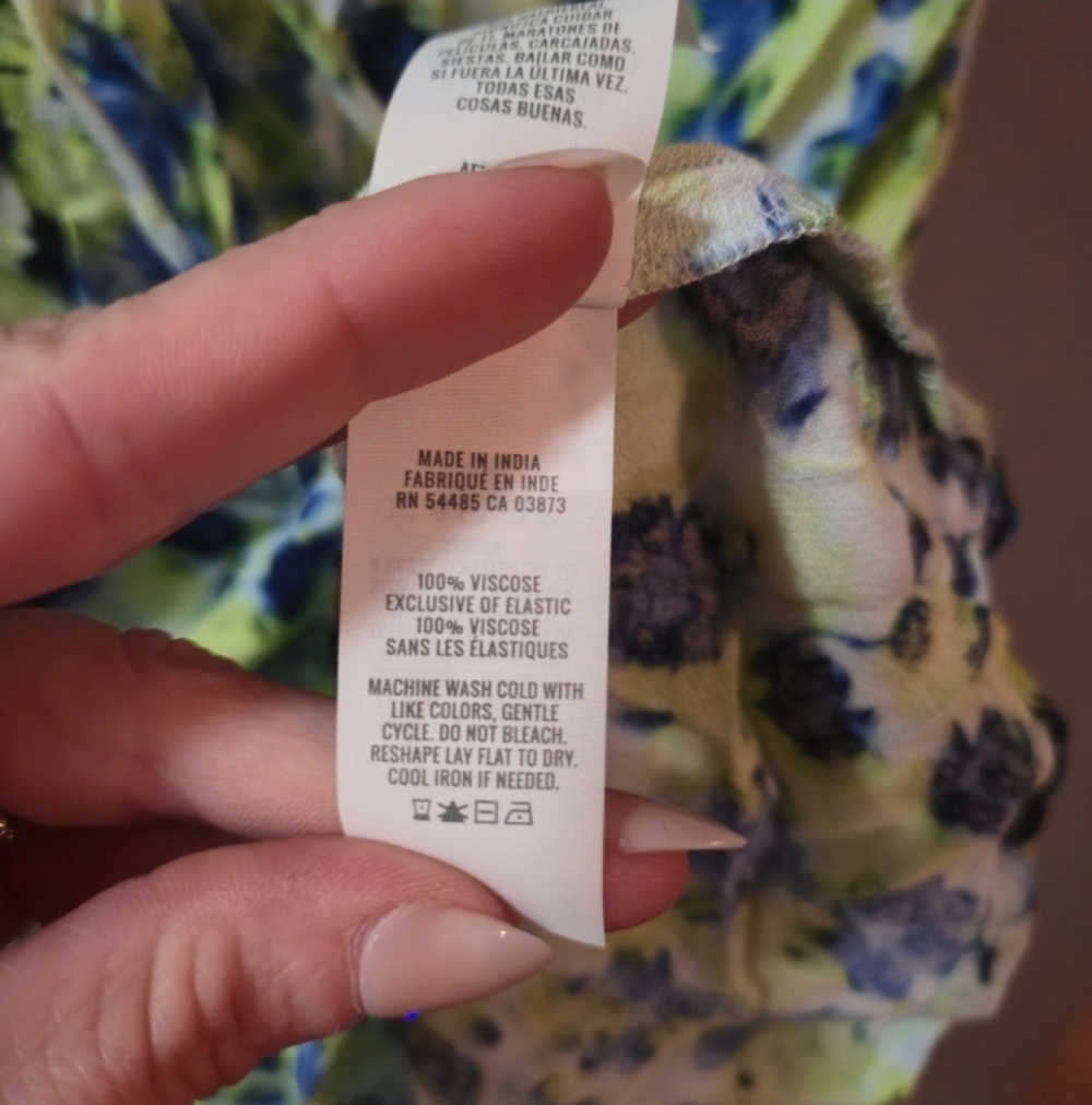 NWT Small AE Floral Mini Dress Summer Cottagecore Coquette Y2k Festival Flowy - Picture 4 of 5